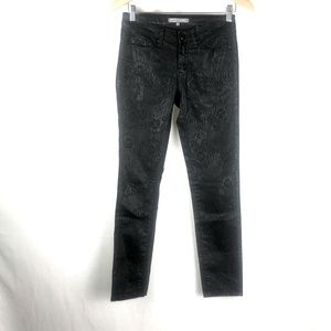 RW&CO black embossed pattern jeans